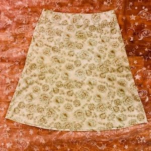 Eddie Bauer flirty floral cotton skirt